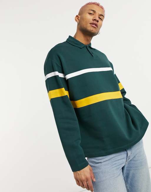 rugby stripe sweatshirt