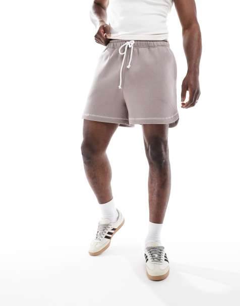 ASOS DESIGN oversized runner short in brown - view 1