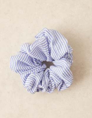 Asos Design Oversized Scrunchie With Stripes