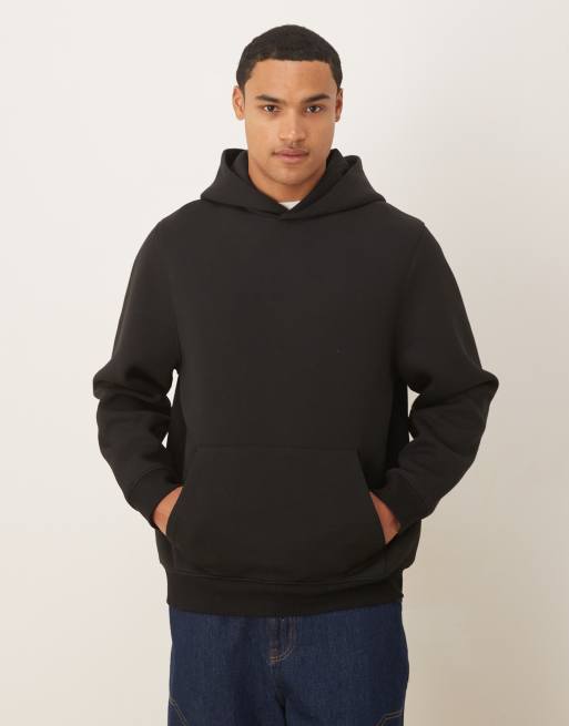 ASOS DESIGN oversized scuba hoodie in black