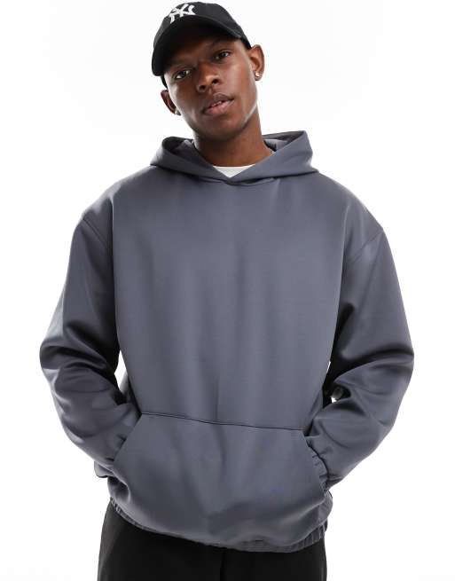 Oversized charcoal hoodie hotsell