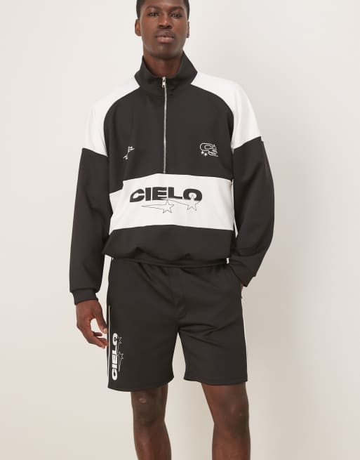 ASOS DESIGN oversized scuba-style fabric shorts with print in black - part of a set, 2 of 5