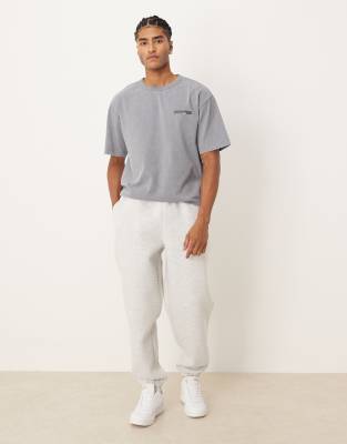 Asos Design Oversized Scuba-style Fabric Sweatpants In White