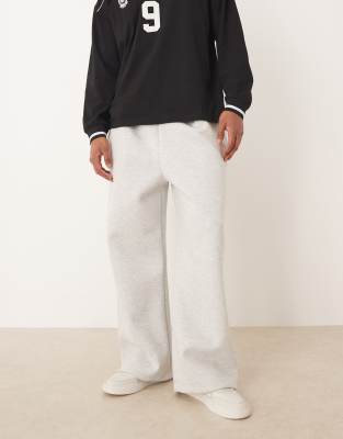 Asos Design Oversized Scuba-style Fabric Sweatpants In White