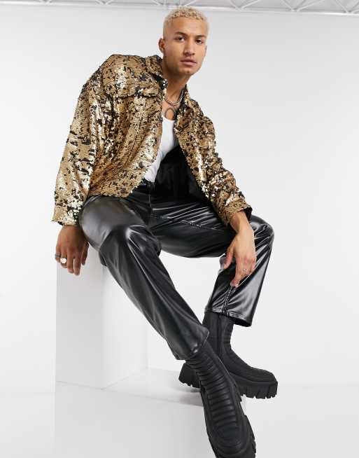 asos sequin jacket mens