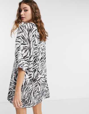 zebra t shirt dress