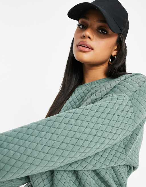 Quilted sweatshirt shop