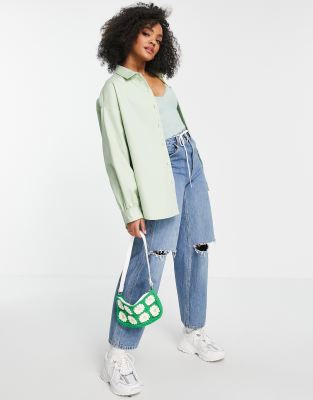 mint green shacket