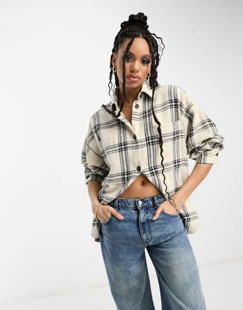 Black check shirt outlet womens