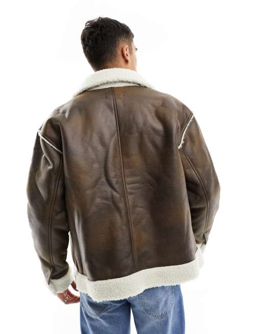 Mens aviator jacket asos hotsell