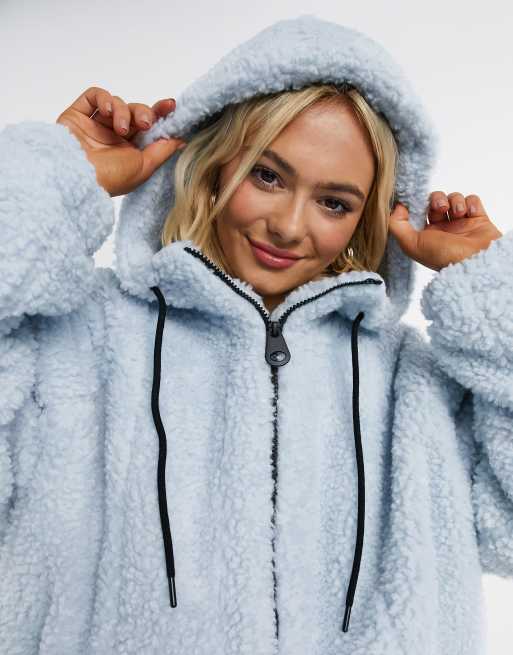 Baby blue hot sale sherpa jacket