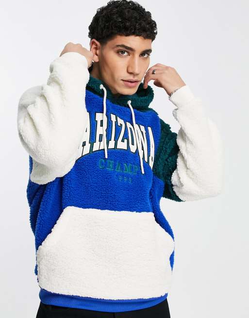 Asos sherpa hoodie clearance