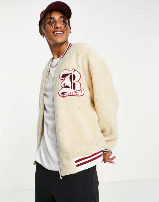 Sherpa store baseball jacket