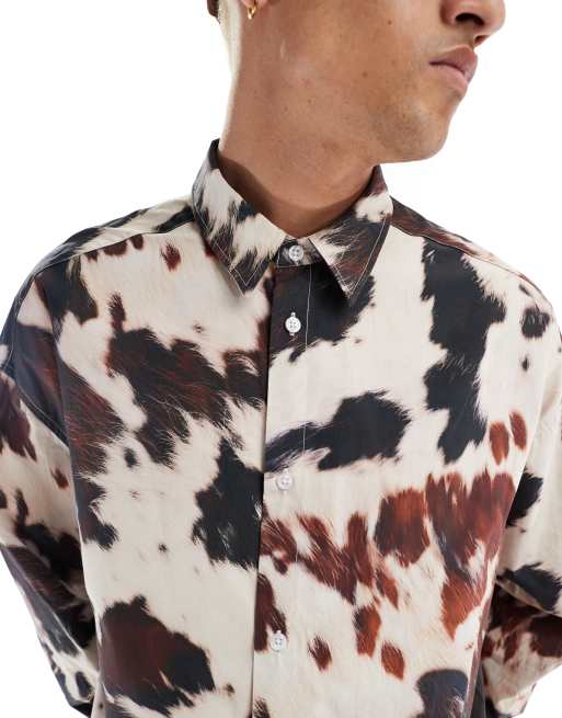 cow dress shirt Amazon.com: Fashonal Cow Shirt Men, Cow Print Long Sleeve Shirt Men Casual  Button Down Shirts, Cow Size S : Clothing, Shoes & Jewelry