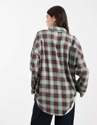 Asos Design Oversized Shirt In Multi