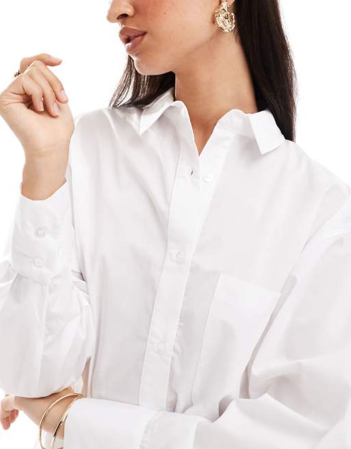 ASOS DESIGN oversized shirt in white, 4 of 4