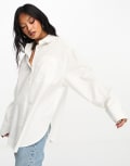 [ASOS DESIGN] ASOS DESIGN oversized shirt in white 6 White