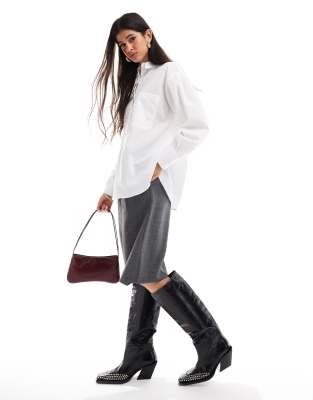 ASOS DESIGN oversized shirt in white
