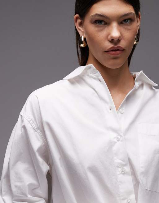 ASOS DESIGN oversized shirt in white