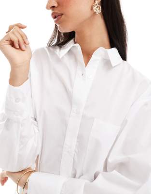 ASOS DESIGN oversized shirt in white