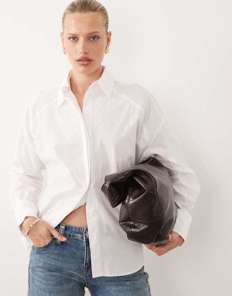 ASOS DESIGN oversized shirt in white - view 1