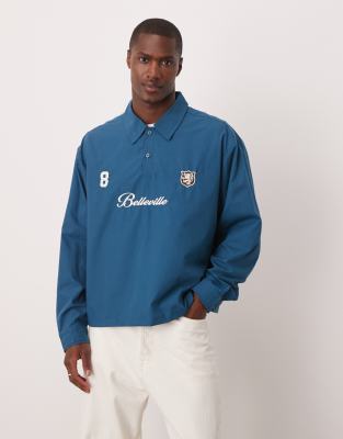 Asos Design Oversized Shirt With Embroidery