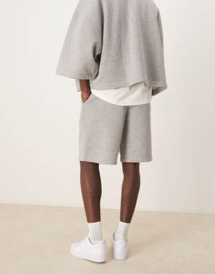 ASOS DESIGN oversized short in gray heather - part of a set