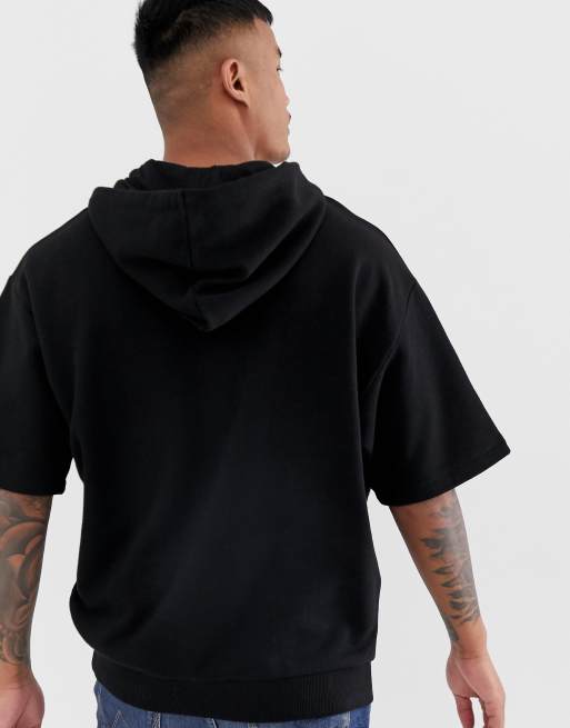 Short sleeve hoodie online oversized