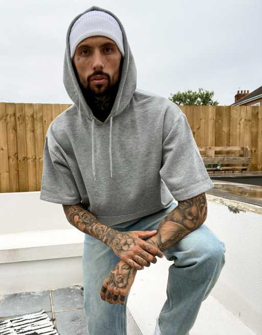 Short grey online hoodie