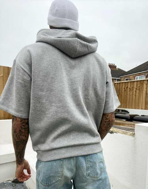 Gray short sleeve on sale hoodie