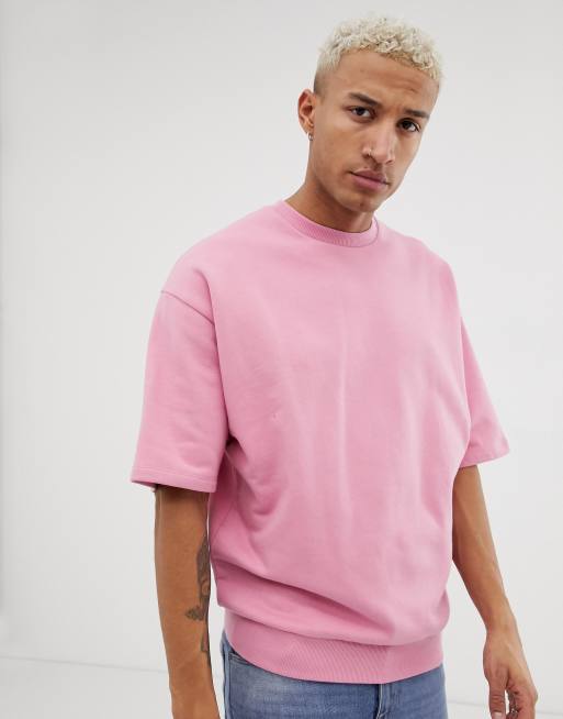 Logo Short-Sleeved Sweatshirt Pink