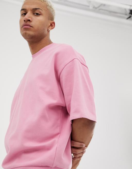 Pink short store sleeve sweatshirt