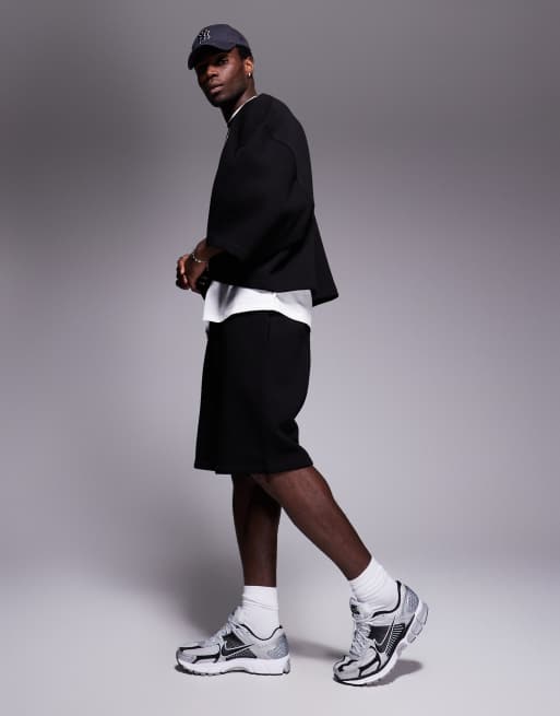 ASOS DESIGN oversized shorts in black - part of a set