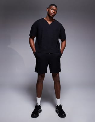 Asos Design Oversized Shorts In Black