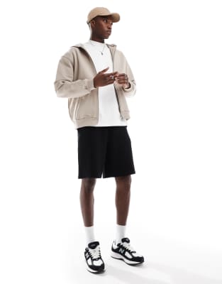 Asos Design Oversized Shorts In Black