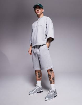 Asos Design Oversized Shorts With Piping Detail