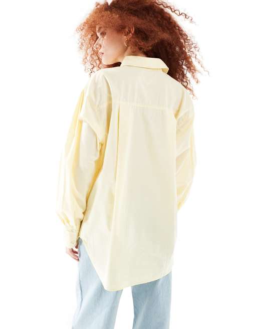 ASOS DESIGN - Oversized skjorte i kærnemælksgul, 2 af 4