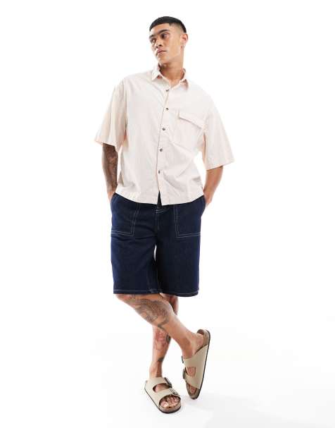 ASOS DESIGN - Oversized skjorte i støvet lyserød med firkantet pasform - view 1