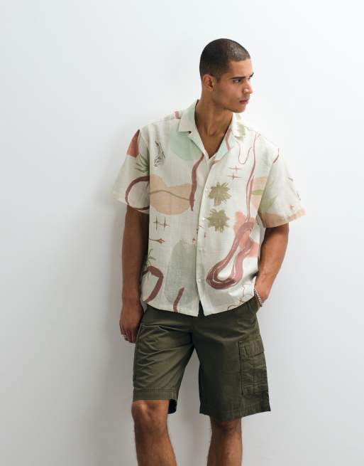 ASOS DESIGN - Oversized skjorte med abstrakt print, 5 af 5