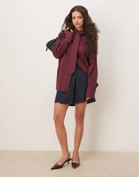 ASOS DESIGN - Oversized skjorte med dybe ærmekanter i poplin - view 1