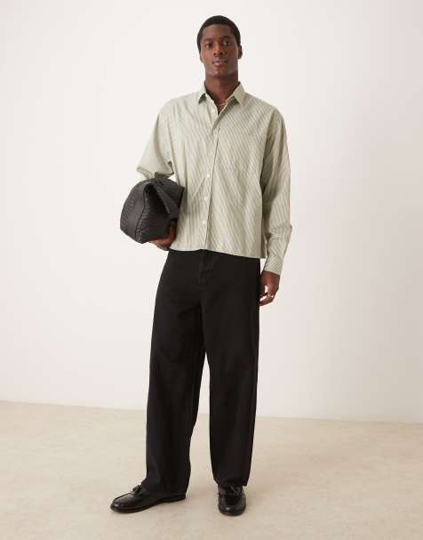 ASOS DESIGN - Oversized skjorte med grønne striber - view 1