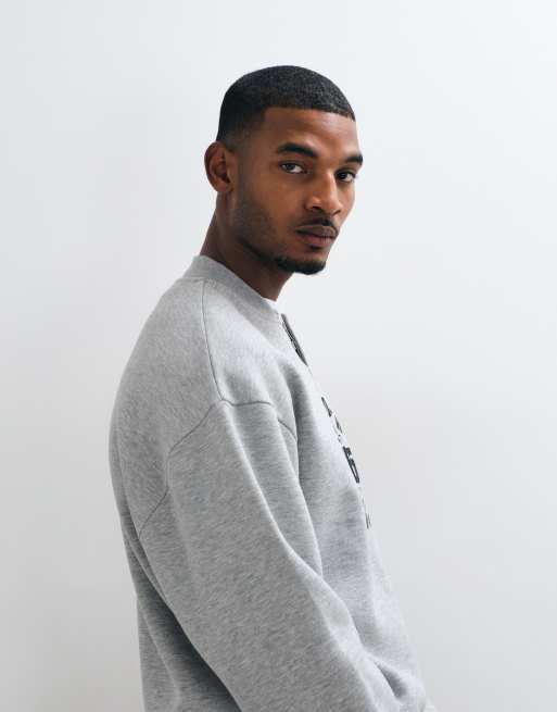 ASOS DESIGN oversized skjorte med skjult henley og pigmentprint foran, 5 af 5