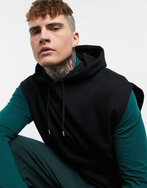 Asos shop sleeveless hoodie