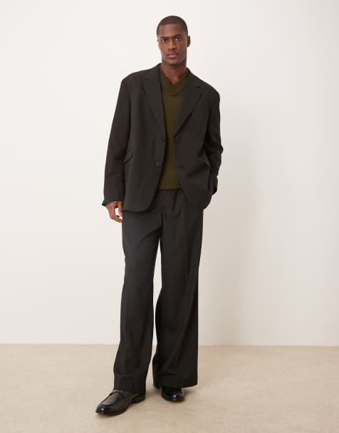 ASOS DESIGN oversized slouchy suit in black - view 1