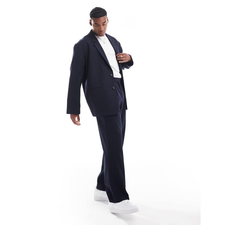 ◆DEINET◆ OVERLAY SUIT JACKET IN NAVY KDBGA4S25115600F Buy Navy Blue Slim Fit Textured Suit Jacket from Next USA