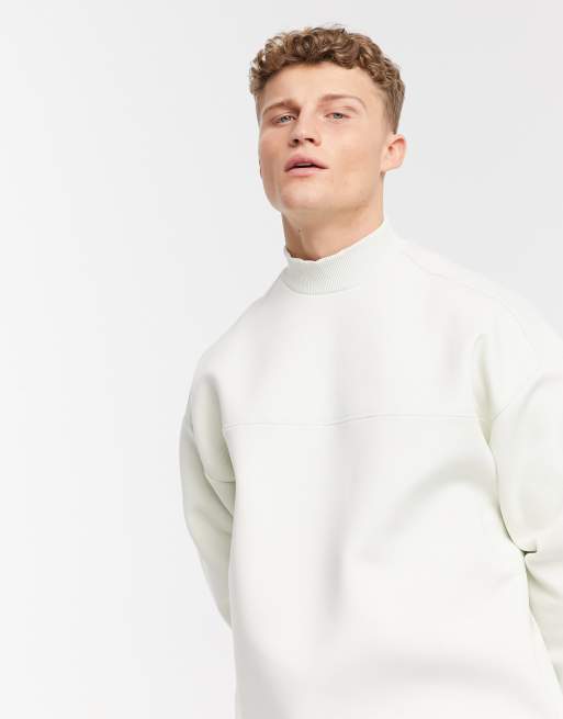 White high 2024 neck sweatshirt