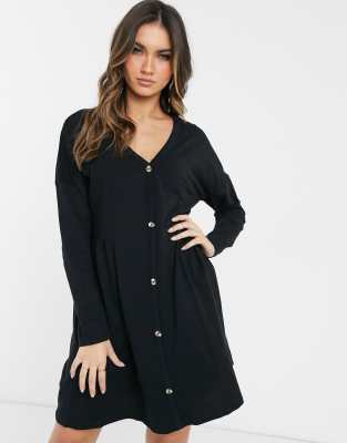 black horn button dress