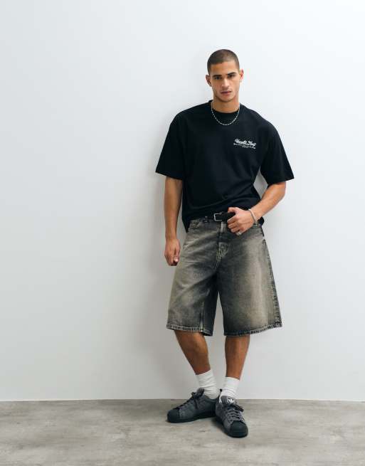 ASOS DESIGN - Oversized sort T-shirt med grafik på brystet, 2 af 5