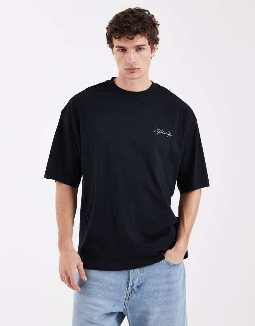 ASOS DESIGN - Oversized sort T-shirt med grafisk citronprint, 4 af 5