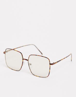 ASOS DESIGN oversized square clear lens 